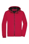 Men´s Hooded Softshell Jacket Red / Black
