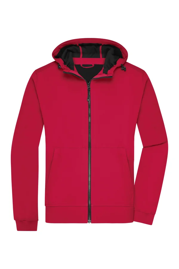 Men´s Hooded Softshell Jacket Red / Black