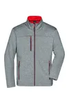 Men´s Softshell Jacket dark melange/red