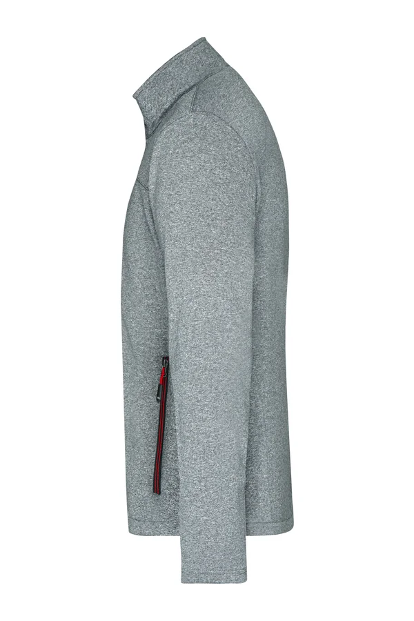 Men´s Softshell Jacket dark melange/red
