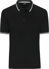 Schweres Herren Piqué Polo mit Kontraststreifen
