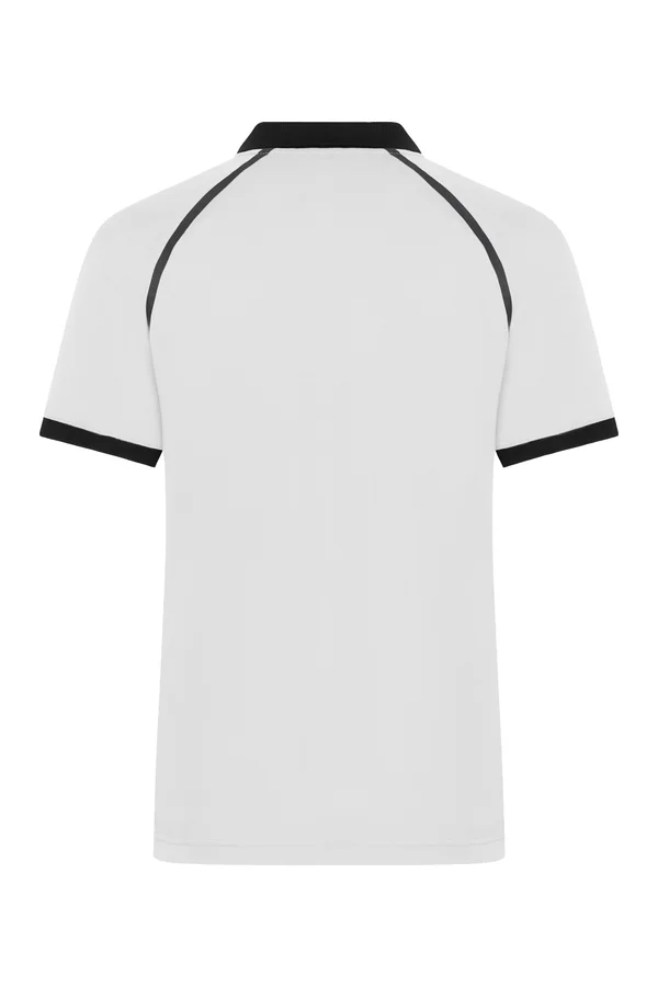 Men´s Zip-Polo White / Black