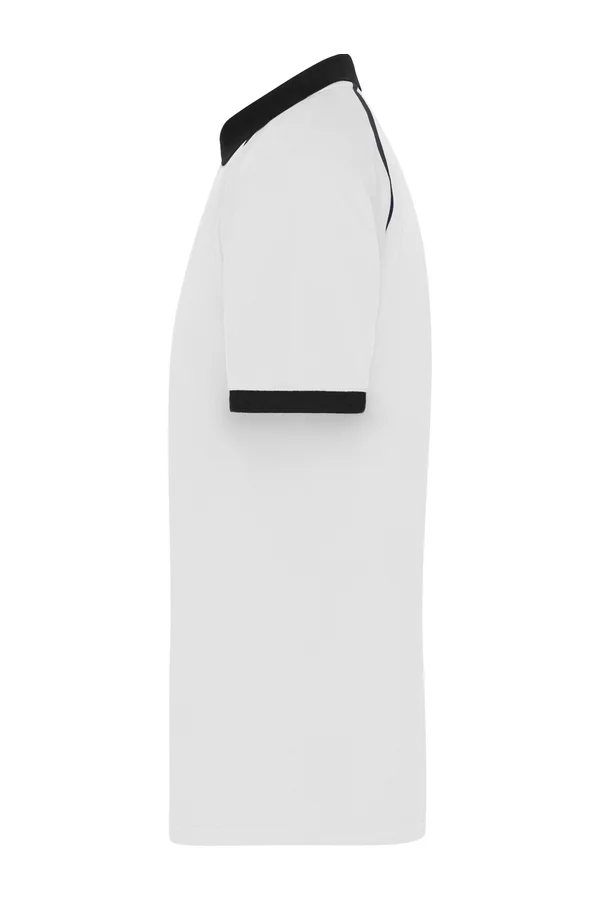 Men´s Zip-Polo White / Black