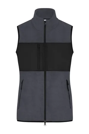 Ladies´ Fleece Vest carbon/black
