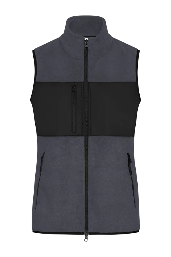 Ladies´ Fleece Vest carbon/black