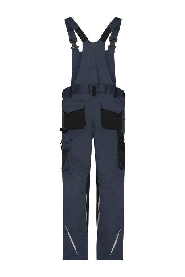 Workwear Pants with Bib - STRONG - carbon/black