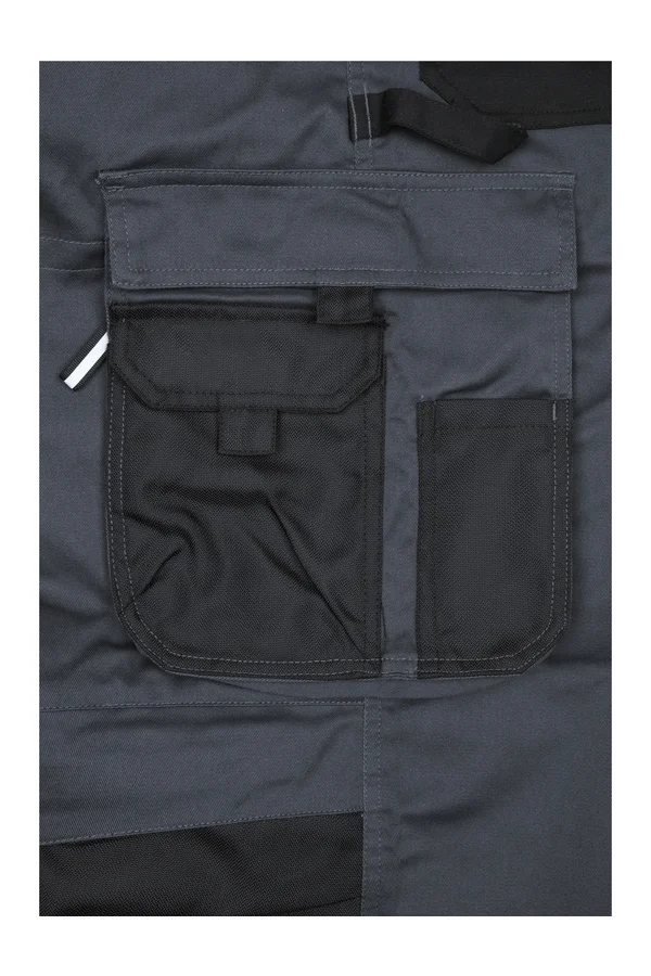 Workwear Pants with Bib - STRONG - carbon/black