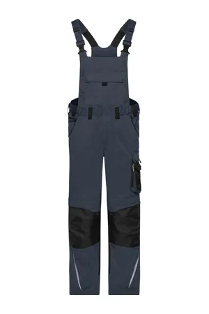 Workwear Pants with Bib - STRONG - carbon/black