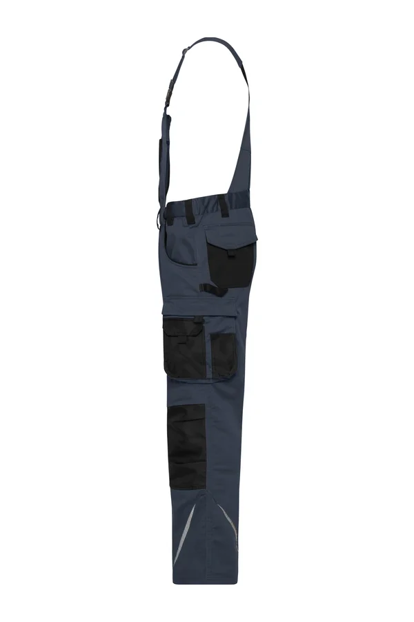 Workwear Pants with Bib - STRONG - carbon/black