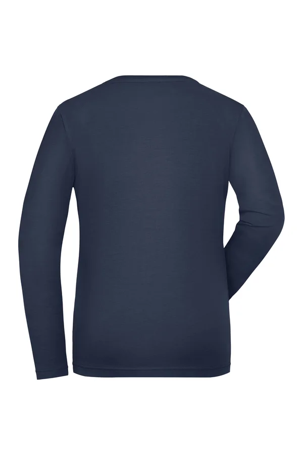 Ladies´ BIO Stretch-Longsleeve Work - SOLID - Navy