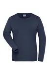 Ladies´ BIO Stretch-Longsleeve Work - SOLID - Navy