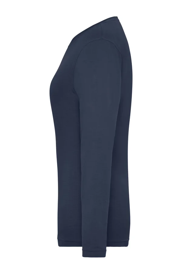 Ladies´ BIO Stretch-Longsleeve Work - SOLID - Navy