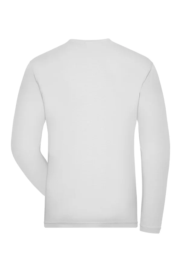Men´s BIO Stretch-Longsleeve Work - SOLID - White