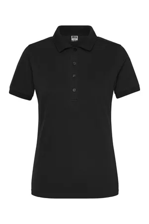 Ladies´ BIO Stretch-Polo Work - SOLID - Black