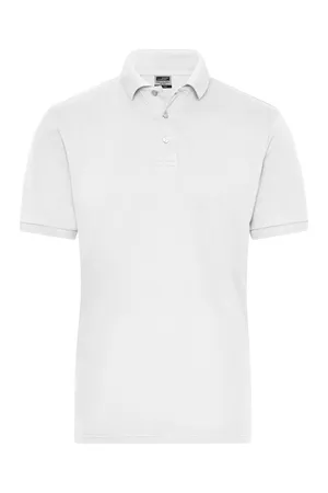Men´s BIO Stretch-Polo Work - SOLID - White