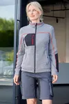 Ladies´ Structure Fleece Jacket carbon melange/black/red