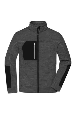 Men´s Structure Fleece Jacket black melange/black/silver
