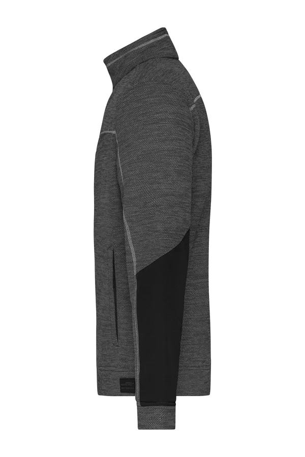 Men´s Structure Fleece Jacket black melange/black/silver