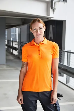 Damen Signal Workwear Polo neon orange