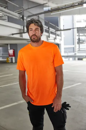Herren Signal Workwear T-Shirt neon orange