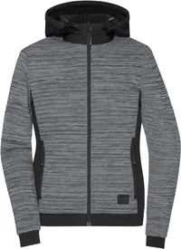Wattierte Damen Hybrid Strickfleece Jacke