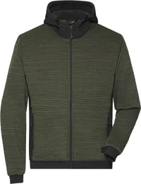 Wattierte Herren Hybrid Strickfleece Jacke