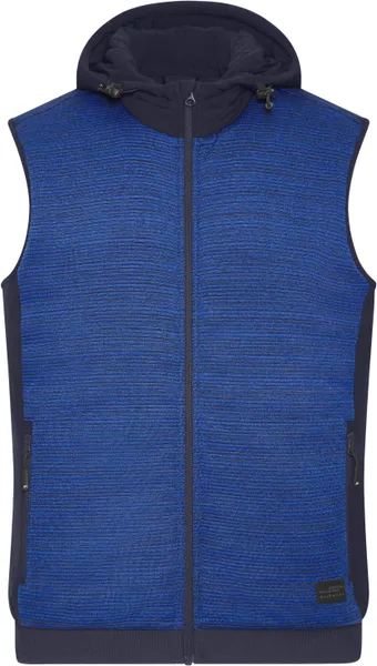 Wattiertes Herren Hybrid Strickfleece Gilet