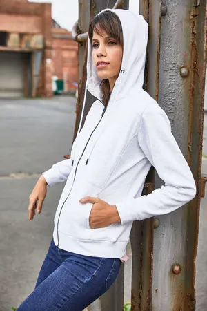 Ladies´ Zip-Hoody Ash