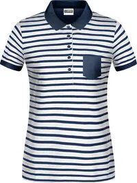 Damen Piqué Polo gestreift