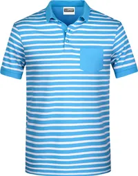 Herren Piqué Polo gestreift