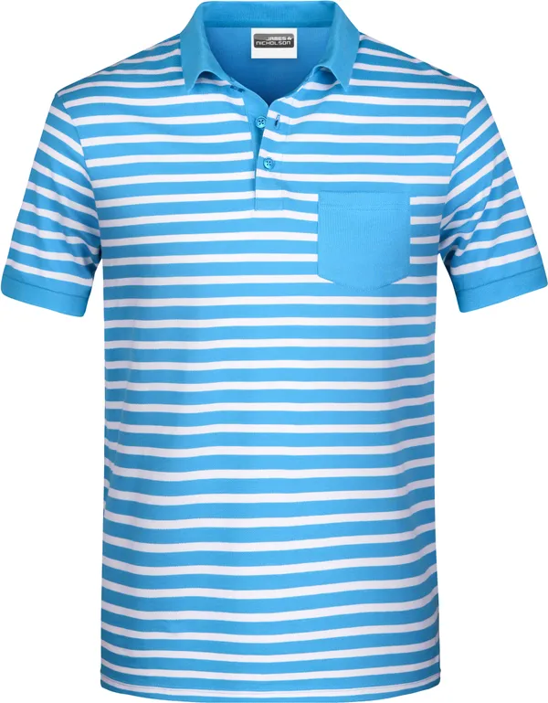 Herren Piqué Polo gestreift