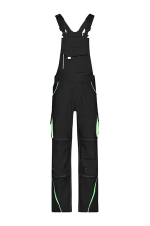 Workwear Latzhose - Color Black / Lime Green
