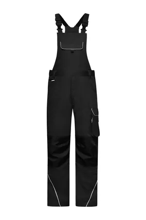 Workwear Pants with Bib - SOLID - Black