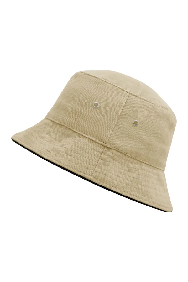 Fisherman Piping Hat Khaki / Black