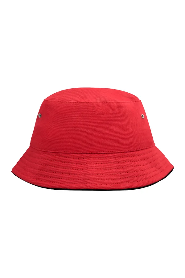 Fisherman Piping Hat for Kids Red / Black
