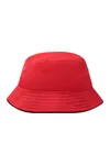 Fisherman Piping Hat for Kids Red / Black