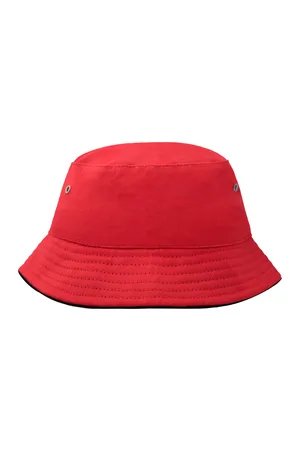 Fisherman Piping Hat for Kids Red / Black