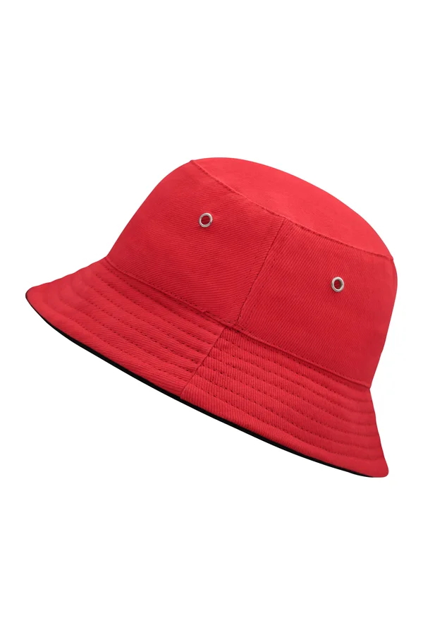 Fisherman Piping Hat for Kids Red / Black