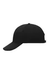 6-Panel Cap Laminated Black