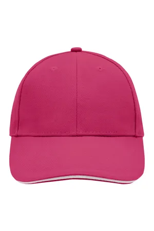 6-Panel Sandwich Cap Pink / White
