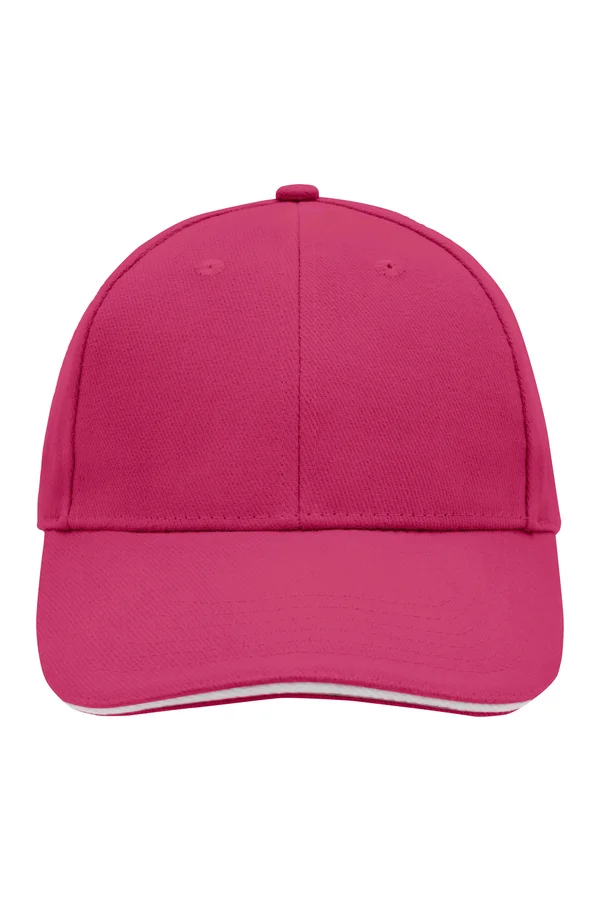 6-Panel Sandwich Cap Pink / White