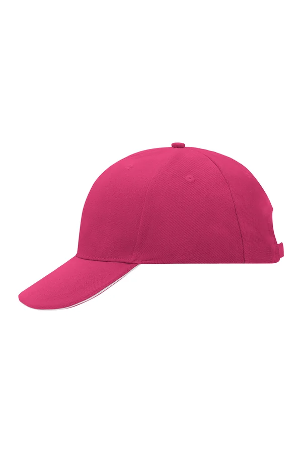 6-Panel Sandwich Cap Pink / White