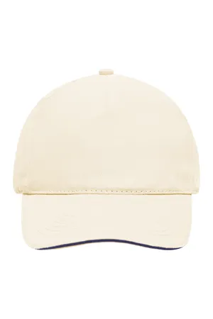 5 Panel Sandwich Cap Natural / Navy