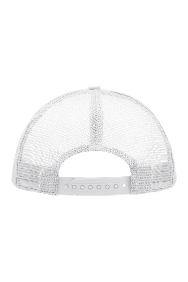 5-Panel Polyester Mesh Cap White