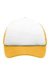 5 Panel Polyester Mesh Cap for Kids white/gold yellow