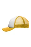 5 Panel Polyester Mesh Cap for Kids white/gold yellow
