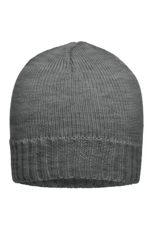 Rib-Beanie Dark Grey Melange