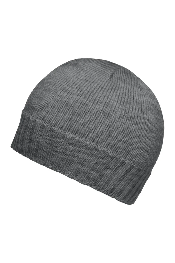 Rib-Beanie Dark Grey Melange