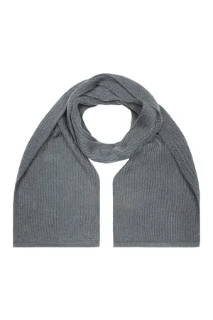 Knitted Scarf Dark Grey Melange