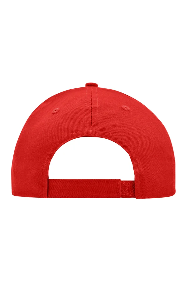 Brushed 6-Panel Cap Red